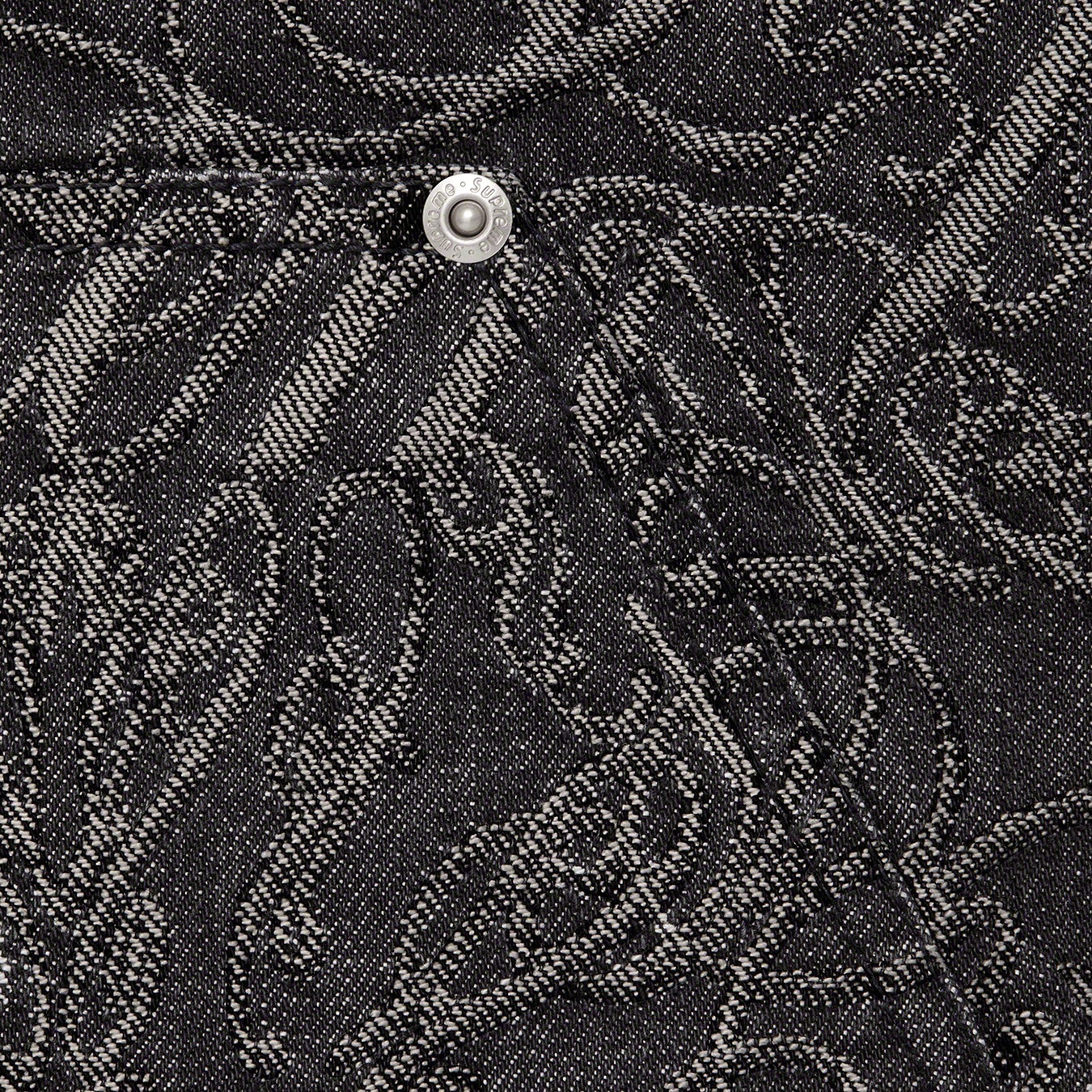 Script Jacquard Double Knee Denim Painter Pant view 13